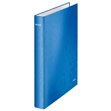  LEITZ Gyűrűs könyv, 4 gyűrű, D alakú, 40 mm, A4 Maxi, karton, LEITZ &quot;Wow&quot;, kék mappa
