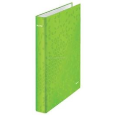 Leitz Gyűrűs könyv, 4 gyűrű, D alakú, 40 mm, A4 Maxi, karton, "Wow", zöld (LEITZ_42420054) gyűrűskönyv