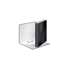 Leitz Gyűrűskönyv A4, Maxi 4cm, 2 gyűrű, D alakú, karton Leitz Wow fekete mappa