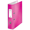 Leitz Iratrendező, 80 mm, A4, karton, LEITZ "180 Wow", rózsaszín