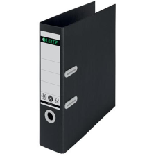 Leitz Iratrendező, 80 mm, A4, karton, újrahasznosított, LEITZ "180 Recycle", fekete irattartó
