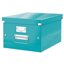 Leitz Irattároló doboz, A4, lakkfényű, LEITZ "Click&Store", jégkék (E60440051) irattartó