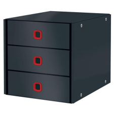 Leitz Irattároló, laminált karton, 3 fiókos, LEITZ "Cosy Click&Store", bársonyszürke irattartó