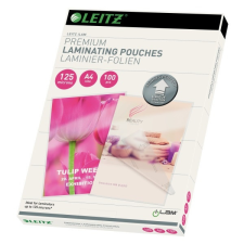Leitz Lamináló fólia LEITZ A/4 125 mikron 100ív/csomag fényes lamináló fólia