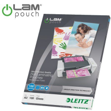 Leitz Meleglamináló fólia, 100 mikron, A3, fényes, UDT technológiával (E74870000) (E74870000) lamináló fólia