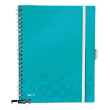 Leitz Spirálfüzet, A4, kockás, 80 lap, LEITZ "Wow Active", jégkék füzet
