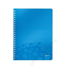 Leitz Spirálfüzet, A4, kockás, 80 lap, LEITZ Wow, kék (E46380036) füzet
