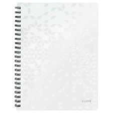 Leitz Spirálfüzet, A4, vonalas, 80 lap, LEITZ "Wow", fehér füzet