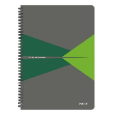 Leitz Spirálfüzet, A4, vonalas, 90 lap, PP borító, LEITZ "Office", szürke-zöld füzet
