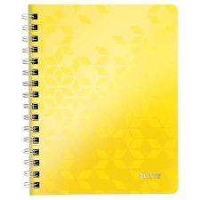 Leitz Spirálfüzet, A5, vonalas, 80 lap, LEITZ &quot;Wow&quot;, sárga füzet
