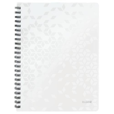 Leitz Spirálfüzet LEITZ Wow A/4 80 lapos kockás fehér füzet