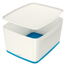 Leitz Tároló doboz LEITZ Wow Mybox fedeles műanyag nagy fehér/kék papírárú, csomagoló és tárolóeszköz