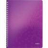 Leitz WOW A4 spirálfüzet, vonalas, lila