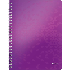 Leitz WOW A4 spirálfüzet, vonalas, lila füzet