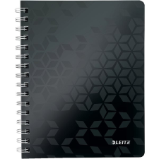 Leitz WOW A5, vonalas, fekete füzet