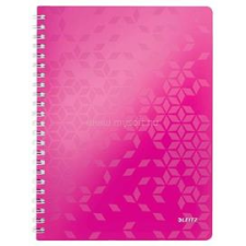 Leitz Wow spirálfüzet, A4, kockás, 80 lap (rózsaszín) (LEITZ_46380023) füzet