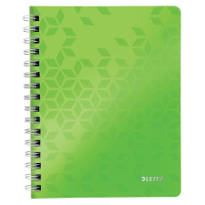 Leitz WOW spirálfüzet A5, kockás, zöld (46410054) (e46410054) füzet