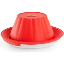Lékué LÉKUÉ Pudding Mould szilikon pudingforma kerámia tányérral piros LK887086 sütés és főzés
