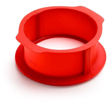 Lékué Szilikon torta sütőforma, 15 cm, piros sütés és főzés