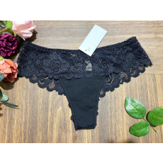 Lemila csipkés francia fazonú csipőtanga 3XL-5XL méret fekete