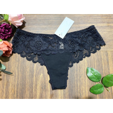 Lemila csipkés francia fazonú csipőtanga S-XL méret fekete női alsó