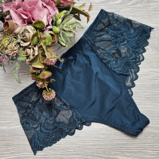 Lemila Magas derekú tanga csipkés szélű Grafit, S női alsó