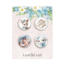 LemonCraft Díszítőelem 2.5 cm - Cotton Candy Boy - Buttons (1 csomag) dekorációs kellék
