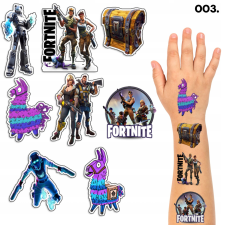 LEMOSHATÓ TETOVÁLÁSOK GYEREKEKNEK IDEIGLENES FORTNITE JÁTÉKOK - 8 EL. / 150 MODELL csillámtetoválás
