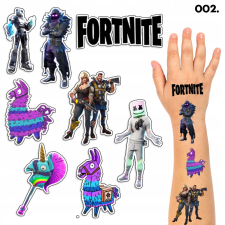 LEMOSHATÓ TETOVÁLÁSOK GYEREKEKNEK IDEIGLENES FORTNITE JÁTÉKOK - 8 EL. / 150 MODELL csillámtetoválás