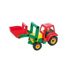 LENA : Homlokrakodó traktor figurával 35cm autópálya és játékautó