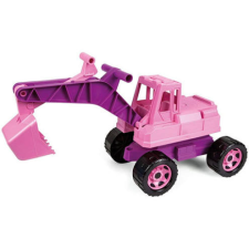 LENA Kotrógép rózsaszín autópálya és játékautó