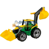 LENA - Óriás traktor homlokrakodóval és markolókanállal sárga/zöld 65cm