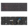 Lenovo 5CB0K25535 gyári új magyarított fekete - piros háttérvilágításos laptop billentyűzet, keret nélkül