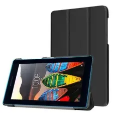  Lenovo Tab3 7-730M, Tablet tok, Trifold flip, Fekete tablet tok