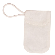 Lenvászon telefon tartó rövid fülű 7cm x 13cm dekorálható tárgy