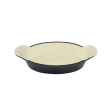 LEO-10369 Zománcozott öntöttvas ovális szeletsütő mini acélkék edény