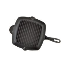 LEO-10400 Öntöttvas grillserpenyő csőrös (kezelt) edény