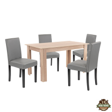  Leon 4+1 étkező garnitúra sonoma tölgy-szürke bútor