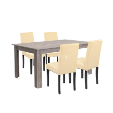  Leon 4+1 étkező garnitúra yorki tölgy-bézs bútor