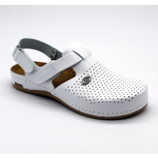 LEON 951 fehér színű munkavédelmi bőr klumpa munkavédelmi cipő