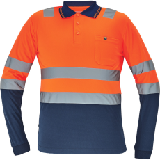 LEON HV póló hosszú ujjú narancs/navy3XL