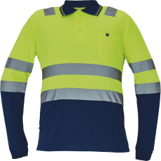  LEON HV póló hosszú ujjú sárga/navy 4XL