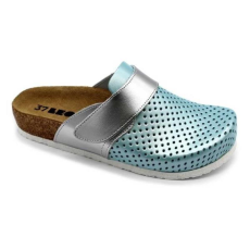 LEON Klumpa 4251 Leon Comfort női bőr, zöld-ezüst, 40