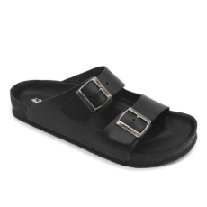 LEON Papucs 4724 LEON Comfort férfi bőr fekete 46