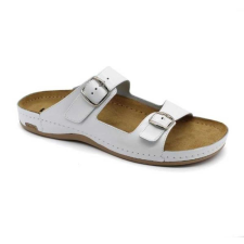 LEON Papucs 702 Leon Comfort férfi bőr, fehér, 45 munkavédelmi cipő
