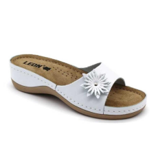 LEON Papucs 915 Leon Comfort női bőr, fehér, 38