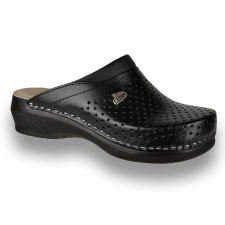 LEON PU100 fekete színű kényelmi klumpa munkavédelmi cipő