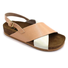 LEON Szandál 4302 LEON Comfort női bőr fekete lakk 40