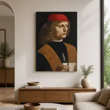  Leonardo da Vinci - Zenész képmása vászonkép dekoráció