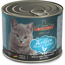 Leonardo Kitten baromfiban gazdag kiscica eledel (6 x 200 g) 1.2kg macskaeledel